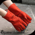 SRSAFETY Longer Red travail de soudure gants en cuir fissuré